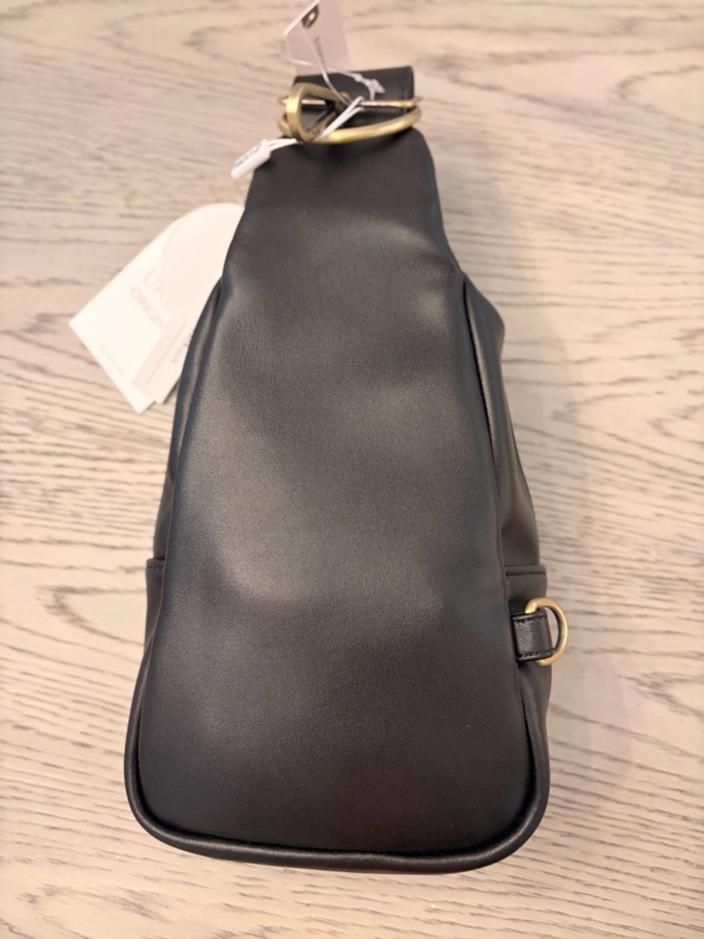 NWT Urban Originals Liberty Woven Vegan Leather Crossbody In Black - Picture 6 of 9